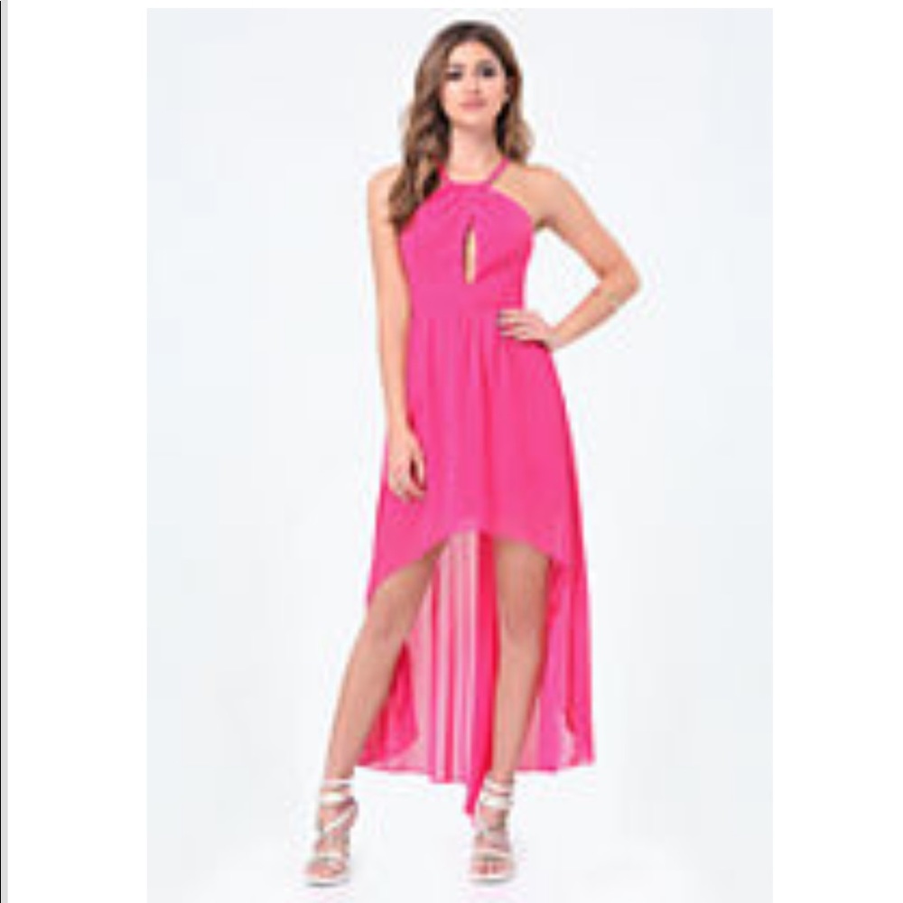 Excellent condition! bebe - Chiffon Hi-Lo Dress